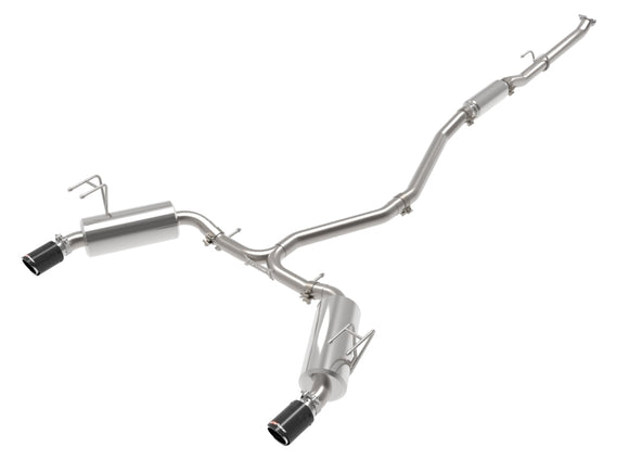 aFe Takeda 2.5in 304 SS Cat-Back Exhaust System w/CF Tips 2022+ Honda Civic L4-1.5L (t)