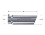 MBRP Universal Tip 6in OD Angled Rolled End 5in Inlet 18in Lgth T304 Exhaust