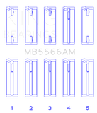 King Engine Bearings Audi A4 1.8L AEB (Size +.25 Oversized) Main Bearing Set