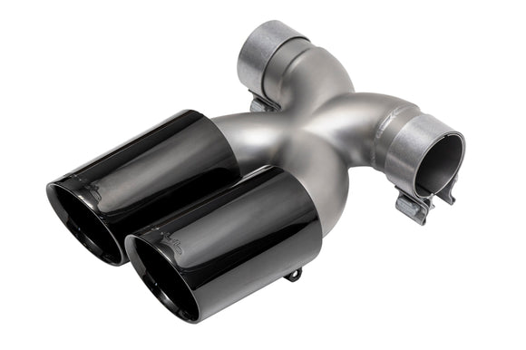 SOUL 13-16 Porsche 987.2 / 981 Cayman / Boxster Bolt-On X-Pipe w/ Tips - Black Chrome Dual Wall Tips