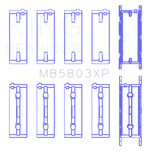 King Engine Bearings BMW S65B40A Crankshaft Main Bearings Set of 5