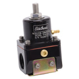 Edelbrock Fuel Pressure Regulator Carbureted 180 GPH 5-10 PSI -10 In/Out -6 Return Black