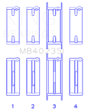 King Engine Bearings For FORD TAURUS V6 245CI/177CI/ Main Bearing