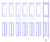 King BMW M20/M50 2.0L/2.5L/2.7L Crankshaft Main Bearings Set (Size STDX) - 7 Pairs Coated