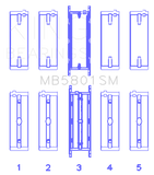 King Engine Bearings BMW N63/S63 Crankshaft Main Bearing Set - Size +0.50mm