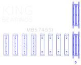 King Engine Bearings Subaru FA/FB Main Bearing Set - Size STD