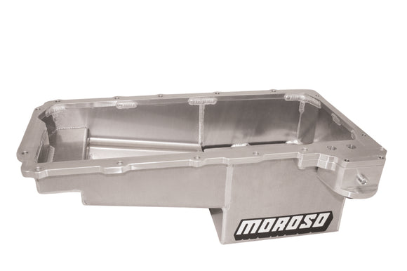 Moroso GM LS/12-15 COPO Camaro (w/Rear Sump) Drag Race Baffled Wet Sump 7qt 7.5in Aluminum Oil Pan