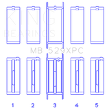 King Ford 260CI/289CI/302 5.0L Windsor Coated Crankshaft Main Bearing Set of 5 (Size .001)