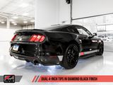 AWE Tuning S550 Mustang GT Cat-Back Exhaust - Track Edition (Diamond Black Tips)