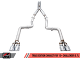 AWE Tuning 2017+ Dodge Challenger 5.7L Track Edition Exhaust - Diamond Black Quad Tips