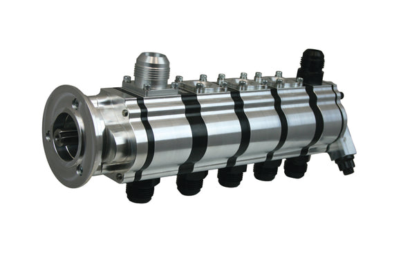 Moroso T3 Series Alston 5 Stage Dry Sump Oil Pump - Tri-Lobe - V-Band Clamp - 1.200 Pressure