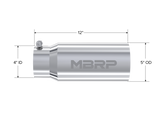MBRP Universal Tip 5 O.D. Dual Wall Straight 4 inlet 12 length