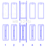 King Engine Bearings Ford V8 221 Main Bearing Set