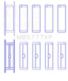 King Engine Bearings Dart LS Next Block (Size STDX) Performance Main Bearing Set