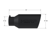 MBRP Universal Tip 8in OD Rolled End 5in Inlet 18in Length T304 - Black