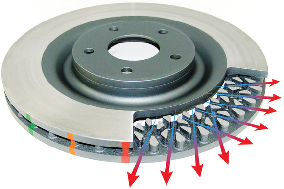 DBA 5000 Series Left Hand Standard Replacement Rotor ONLY (w/ Replacement NAS Lock Nuts)