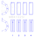 King Engine Bearings Chrysler 226 3.7L (Size .026) Crankshaft Main Bearings (Set of 4)