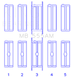 King Engine Bearings Chrysler 350/361/383/403 (Size STD) Main Bearing Set