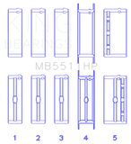 King Engine Bearings GM 326/350/389/400 w/ 3in Main (Size STDX) Main Bearing Set