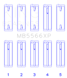 King Engine Bearings Audi A4 1.8L AEB (Size STDX) Performance Main Bearing Set