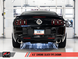 AWE Tuning S197 Mustang GT Axle-Back Exhaust - Track Edition (Chrome Silver Tips)