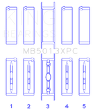 King Engine Bearings Chevy LS1/LS2/LS6 Performance Main Bearing Set w/ pMaxKote - Size STD