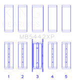 King Engine Bearings Ford 2.0 2.3L EcoBoost Crankshaft Main Bearing Set (Set of 5)