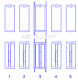King Ford 260ci/289ci/302/5.0L Windsor (Size STDX) Crankshaft Main Bearing Set (Set of 5)