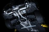 AWE Tuning 2020 Toyota Supra A90 Resonated Touring Edition Exhaust - 5in Chrome Silver Tips