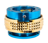 NRG Quick Release Kit - Pyramid Edition - Blue Body / Chrome Gold Pyramid Ring