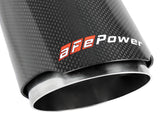 aFe MACH Force-Xp 409 SS Clamp-On Exhaust Tip 2.5in. Inlet / 4in. Outlet / 7in. L - Carbon