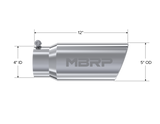 MBRP Universal Tip 5 O.D. Angled Rolled End 4 inlet 12 length