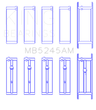 King 91-04 Nissan 146CI/2.4L KA24DE L4 / 89-97 146CI/2.4L KA24E L4  (Size STD) Main Bearing Set