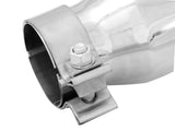 aFe MACH Force-Xp 2.5in Inlet x 3-1/2in Outlet x 6in Length 2.5in 304 Stainless Steel Exhaust Tip