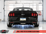 AWE Tuning S550 Mustang GT Cat-Back Exhaust - Track Edition (Diamond Black Tips)