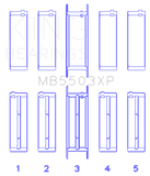 King Engine Bearings Ford V8 351ci 5.8L 16v Cleveland Crankshaft Main Bearing Set (Set of 5)